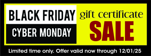 Black Friday Gift Certificate Sale Link