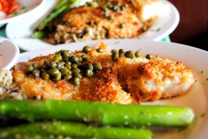 a plate of food on a table