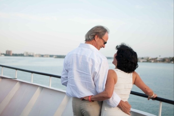 a person standing next to a dock