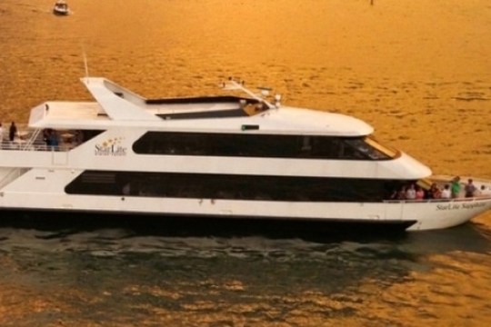 a small boat in a body of water