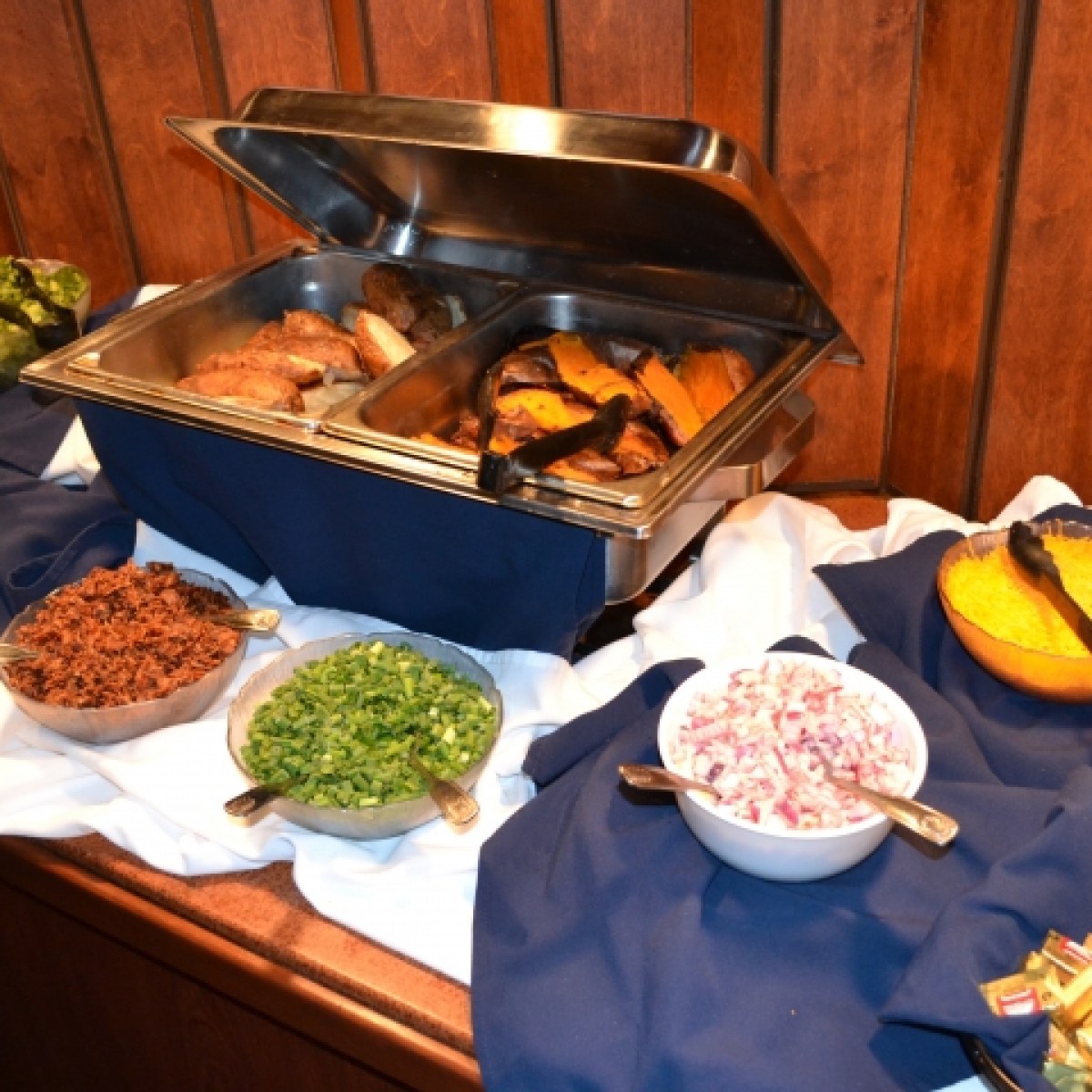 a tray of food on a table
